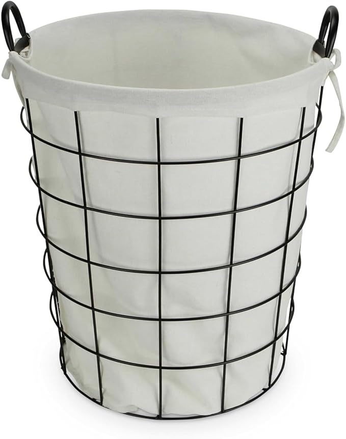 16" Diameter Laundry Basket Metal Wire - Image 6