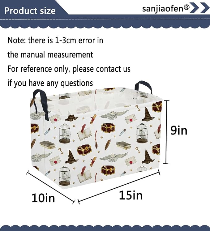Sanjiaofeng Rectangular Kids Basket Magic Storage Bins, Ctue Storage Basket - Image 2