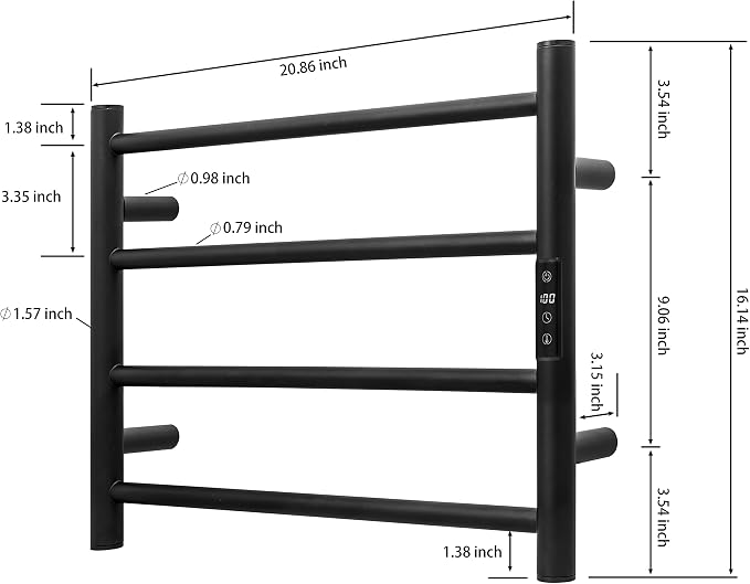 KEG Smart WiFi Towel Warmer Wall Mounted - Image 6