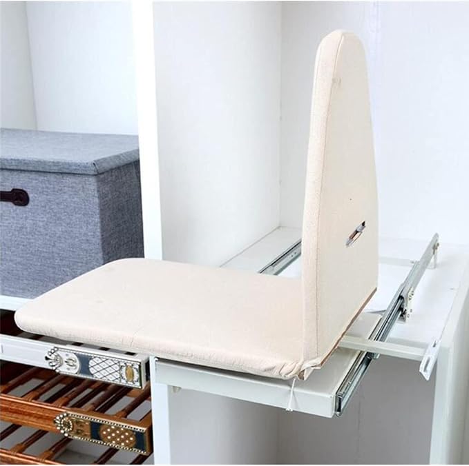 Ironing Board Retractable Pull Out Ironing Board Closet Sliding Out Swivel Iron - Image 4