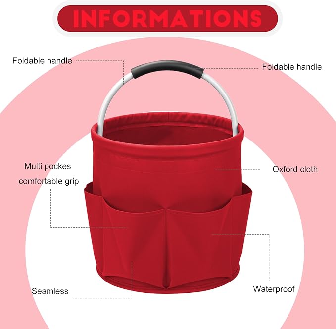 Cleaning Caddy for Cleaning Supplies, 17L Cleaning Supply Caddy - Image 2