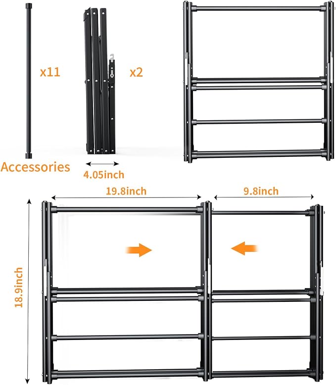 3 Tier Clothes Drying Rack, Foldable Drying Rack Clothing, Indoor & Outdoor - Image 6
