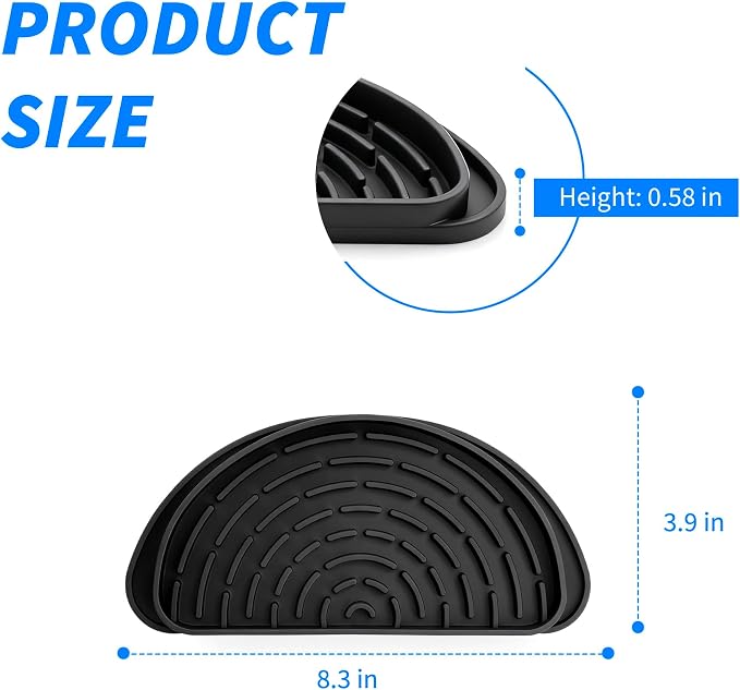 2 Pack Silicone Refrigerator Drip Tray Catcher – Universal Fridge Water and Ice - Image 3