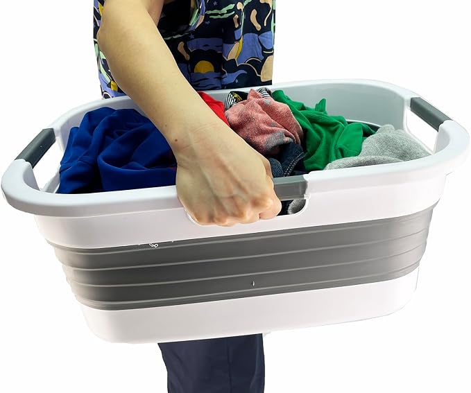 SAMMART 30L Collapsible Plastic Laundry Basket - Image 7