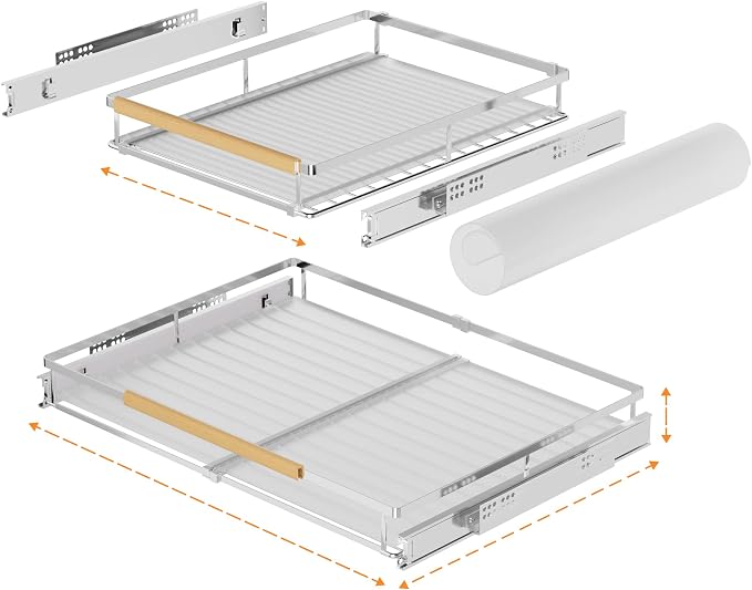 SANNO Pull Out Cabinet Organizer, Slide Out Cabinet Shelf, Under Sink Slide Out - Image 9