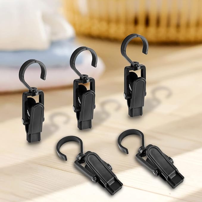10 PCS Laundry Hooks Clip, Plastic Clothes Pins, Super Strong Hanger Clips - Image 6
