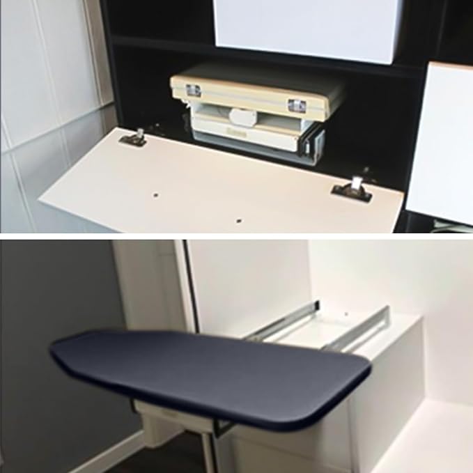 Retractable Foldable Ironing Board, 180° Swivel Pull Out Ironing Board Closet - Image 7