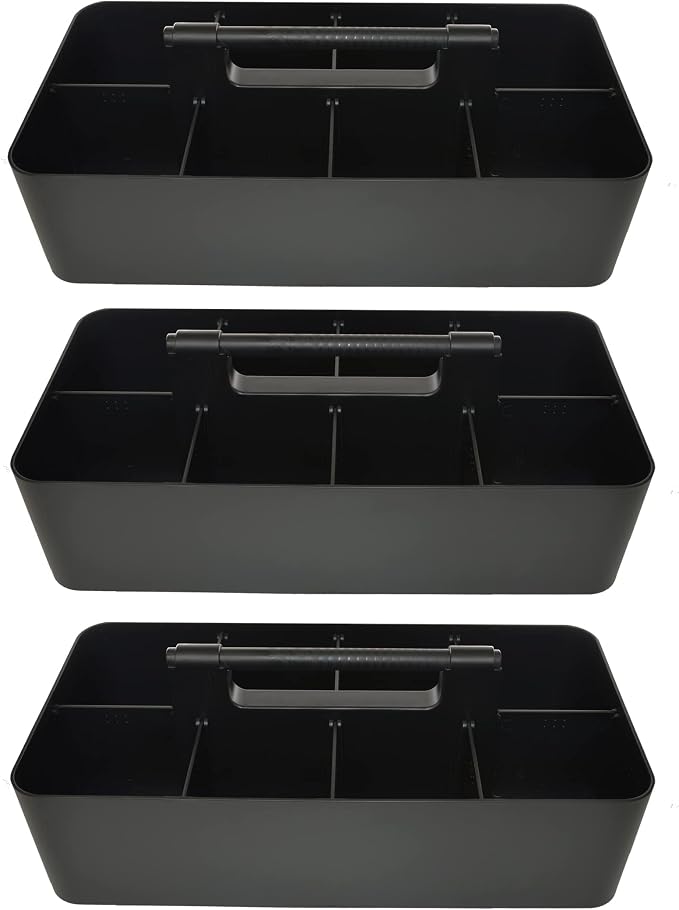 -Large Portable Caddy, DIY Dividers, 8 Compartments, School Office Supplies - Image 2