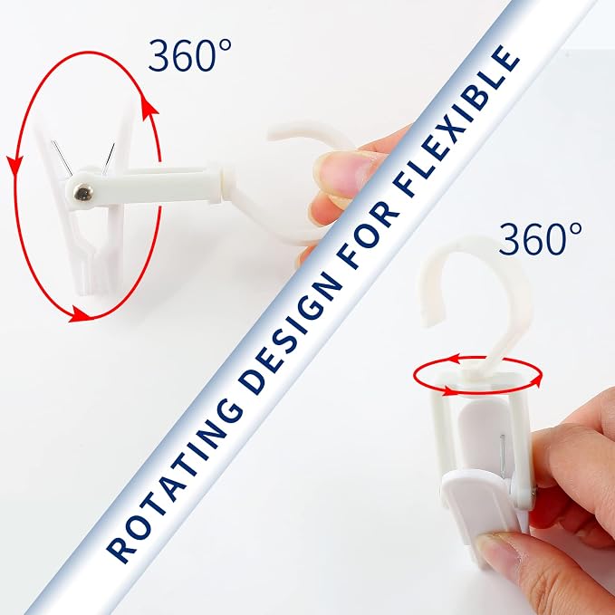 10 PCS Laundry Hooks Clip, Plastic Clothes Pins, Super Strong Hanger Clips - Image 4