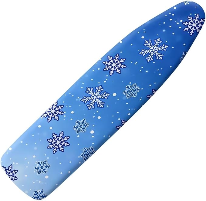 Ironing Board Cover wtih Blue Snowflake Print, Soft Stain Resistant Ironing by Tomeusey