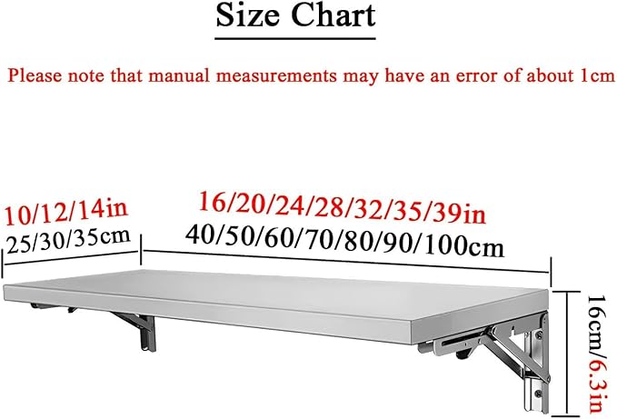 Wall Mounted Folding Table Stainless Steel, Folding Table - Image 2