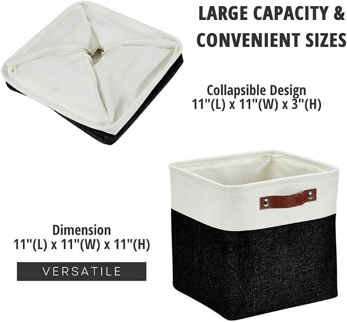DECOMOMO Storage Cubes, 11x11 Cube Storage Bins, Baskets - Image 7