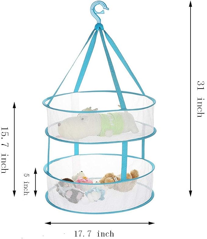 Sweater Hanging Dryer, Folded Mesh Clothes Hanging Dryer Foldable Drying Rack - Image 2