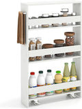 Slim Storage Rolling Cart, 4-Tier Side Out Shelving Unit by Unknown