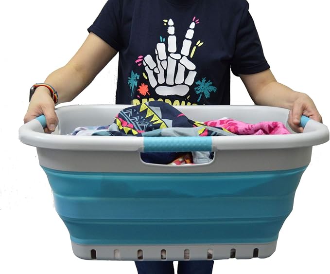 SAMMART 41L Collapsible Plastic Laundry Basket - Image 6