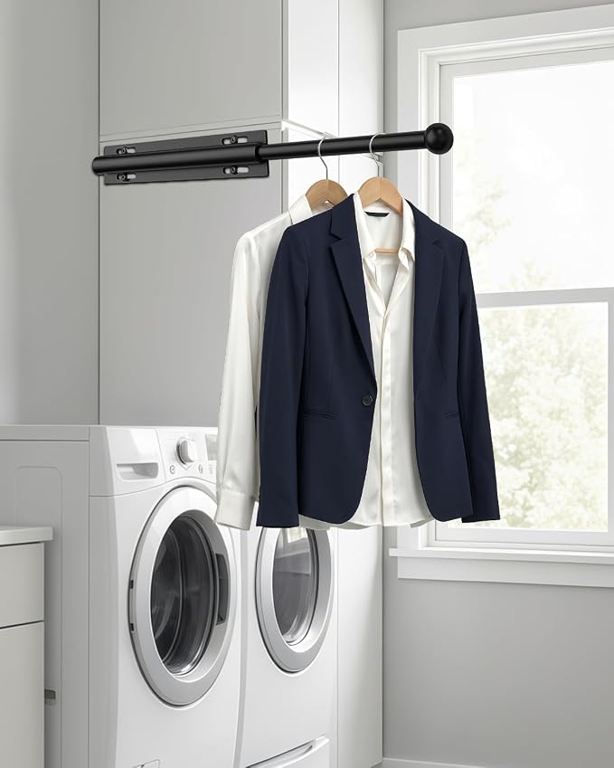 Valet Rod for Closet Pull Out, Adjustable Retractable Slide Out Valet Rod - Image 8