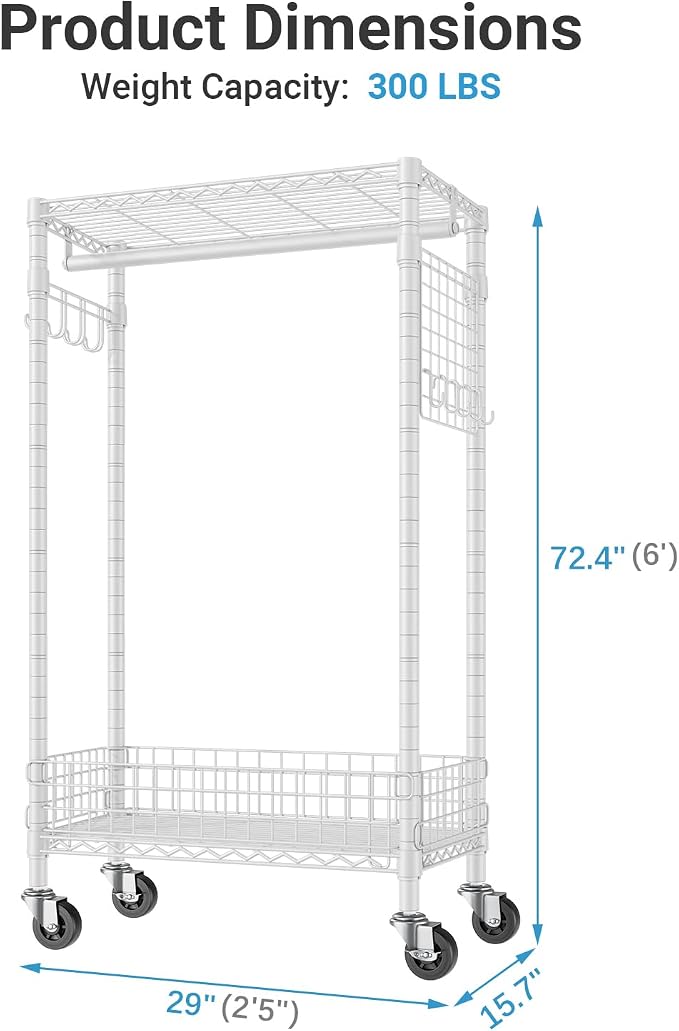 VIPEK R1 Rolling Clothes Rack - Image 8