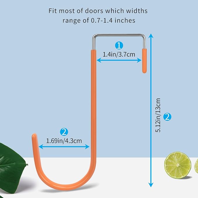 FYY Over the Door Hooks, 4 Pack Door Hangers Hooks - Image 2