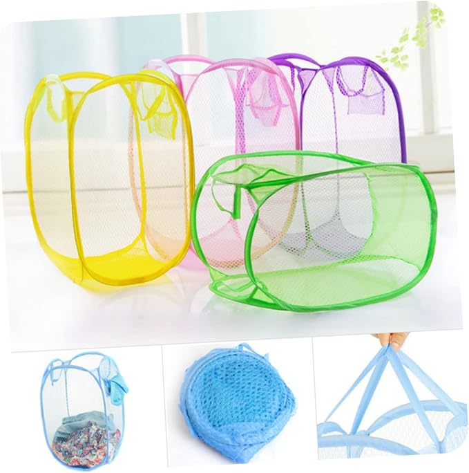 Pop-up Laundry Hamper Foldable Mesh Dirty Clothes Basket - Image 2