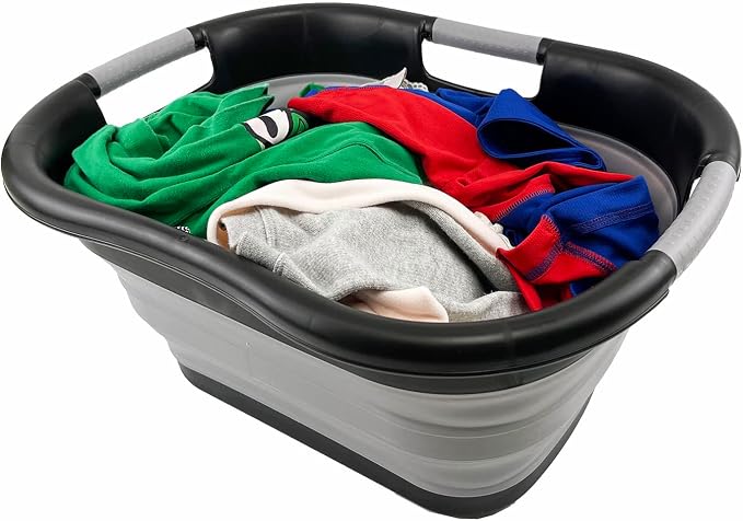 SAMMART 30L Collapsible Plastic Laundry Basket - Image 7