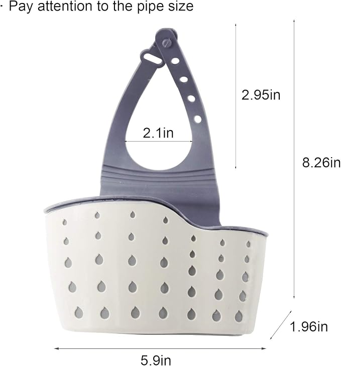 VANVENE Kitchen Sink Shelf Soap Sponge Drain Rack Holder Double Decker Hanging - Image 2