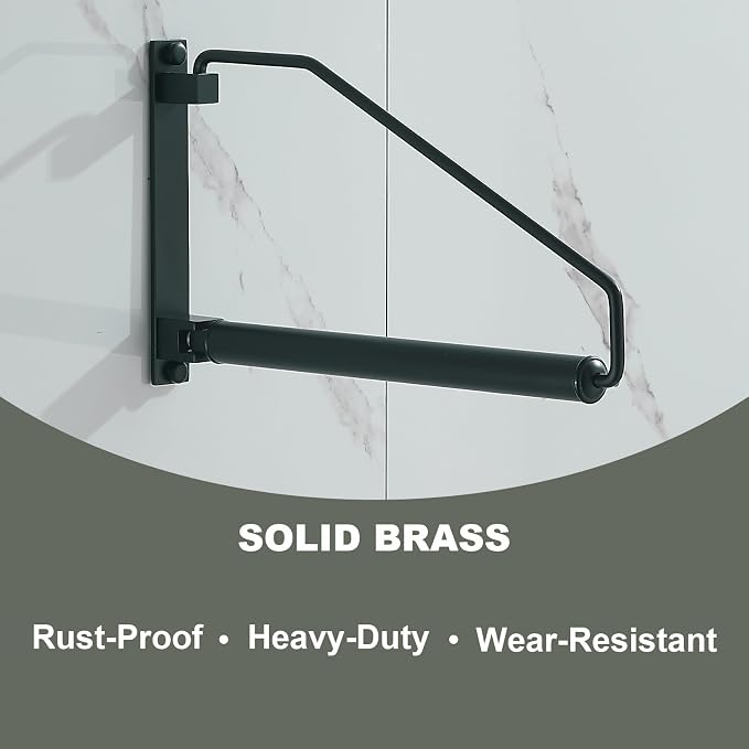 NEWRAIN Folding Clothes Hanger Rack, Wall Mounted Laundry Racks - Image 2