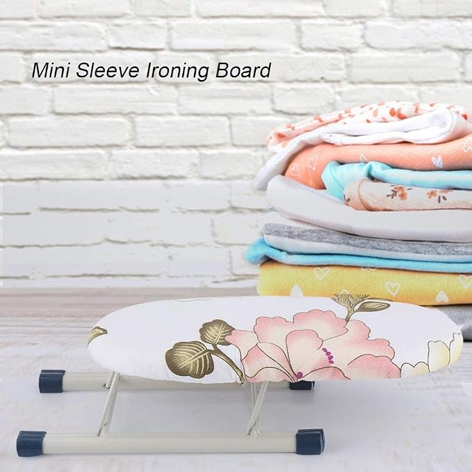 Akozon Mini Ironing Board Foldable Space-Saving Home Travel Sleeve Cuffs - Image 4