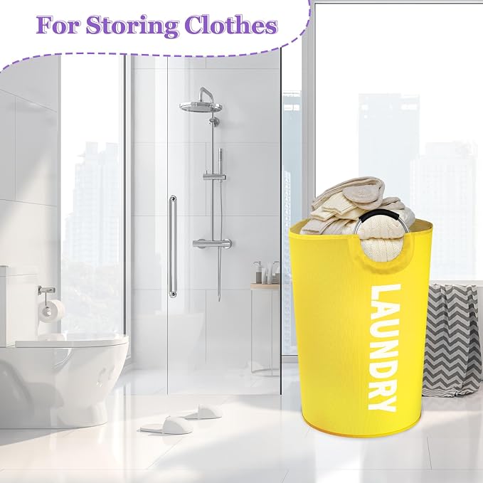 125L Large Laundry Basket with Handles, Foldable Clothes Hampers Stand Up Well - Image 9
