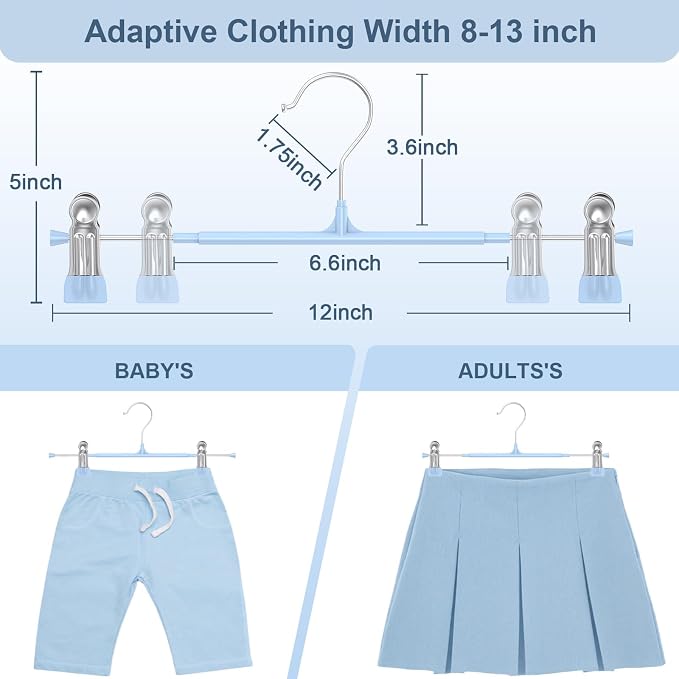 POZEAN Pants Hangers with Clips - Image 4