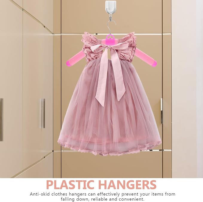 SUPVOX 10pcs Colorful Plastic Clothes Hangers - Image 4