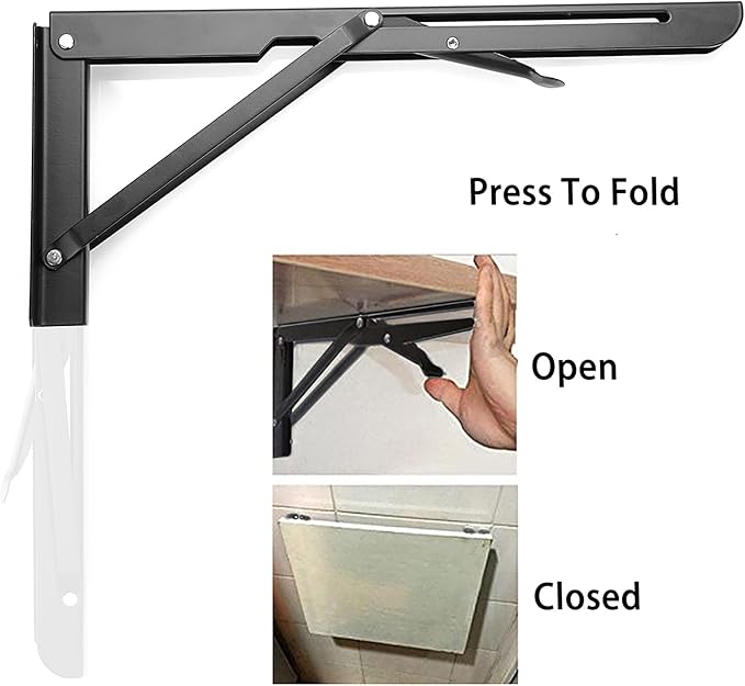 Sumnacon 2 Pcs 14 Inch Folding Shelf Brackets - Image 5