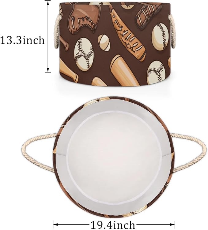 Glove Balls Storage Basket Baseball Bat Foldable Storage Bin - Image 3