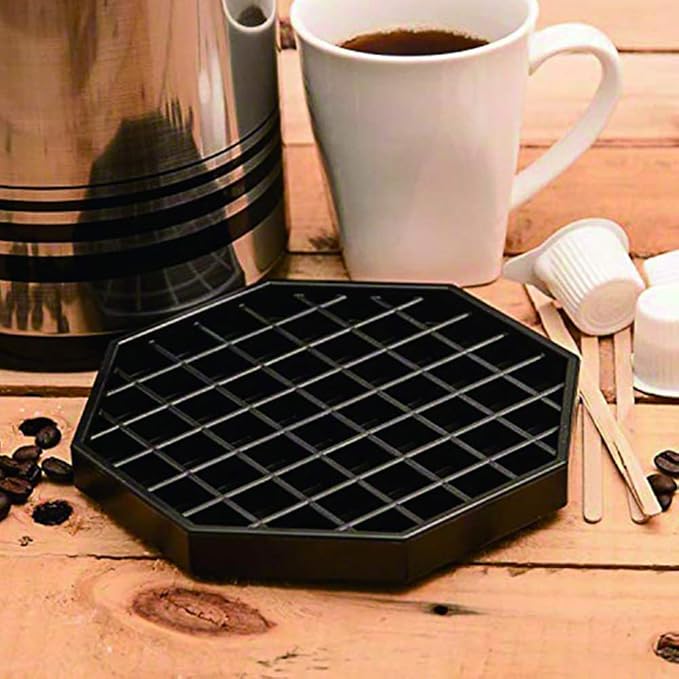 Octagon Coffee Drip Tray by Hard Black Plastic - Image 3