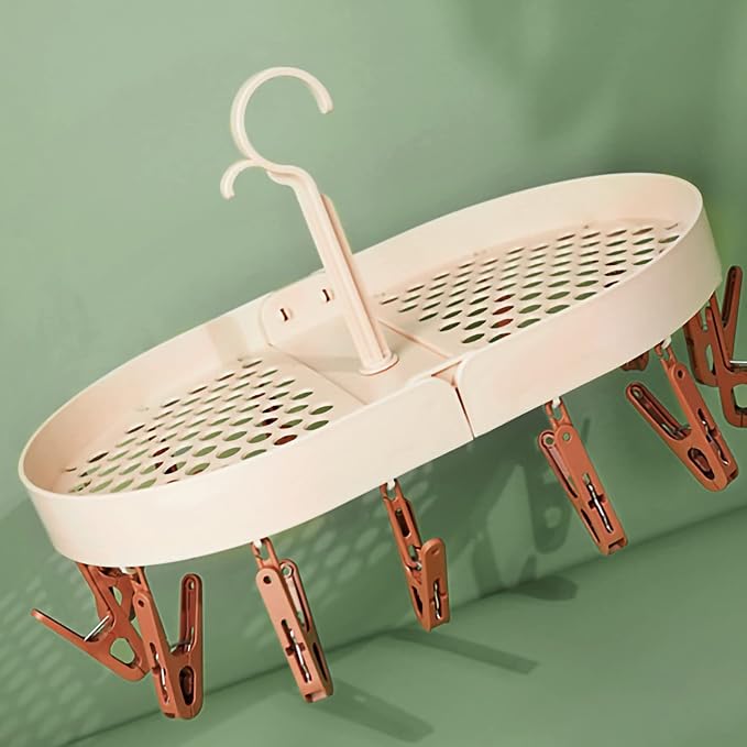 Pilipane Hanging Laundry Drip Hanger, Foldable Rotatable Clothe Drying Rack - Image 2