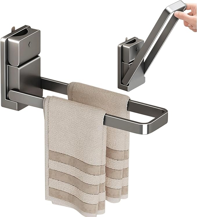 Hand Towel Bar, Upgrade Self-Adhesive Kitchen Towel Holder Reduce Fall Off by Rlucklyn