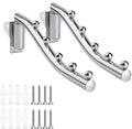 Folding Wall Mount Clothes Hanger Metal, 2 Pack Laundry Hanger Drying Rack by Unknown