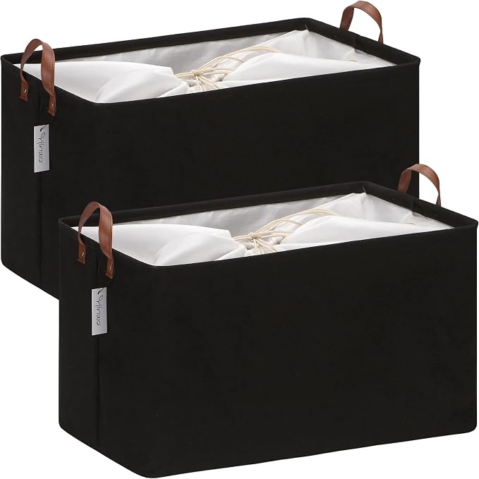 Hinwo 70L Extra Large Storage Bins, Foldable Clothes Storage Baskets by Hinwo