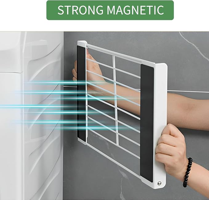 Magnetic Multi-Purpose Organizer Shelf White Space Saving Side Storage Rack - Image 2