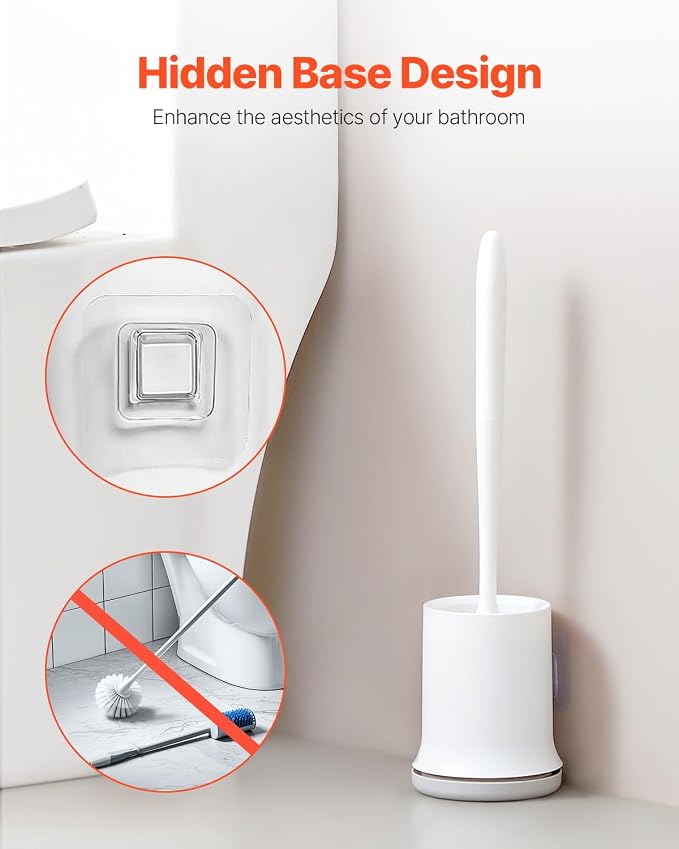 VEVOR Toilet Brush and Holder Set, Toilet Bowl Brush and Holder - Image 6
