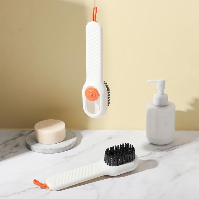 2 Pcs 2 in 1 Multifunction Cleaning Brush Shoe Laundry Brush Liquid Box Soap - Image 5