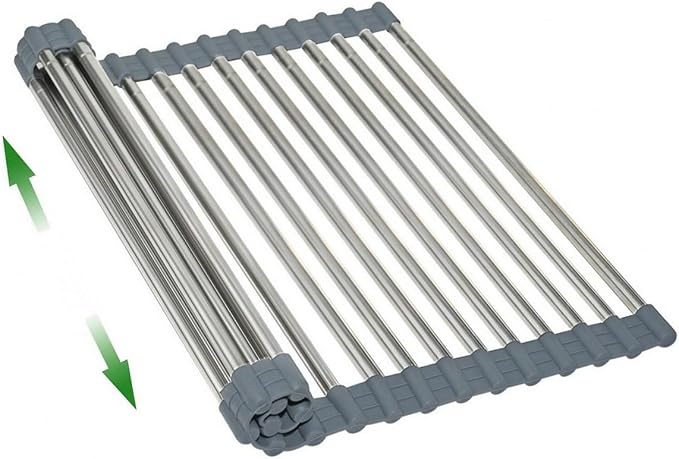 Expandable Large Draining Rack, Roll Up Heat-Resistant Dish Drainer by Unknown