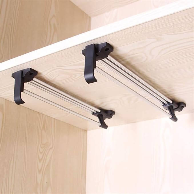 Closet Rod Garment Bar, Hanging Clothes Rods Closet Organizer Rack - Image 3