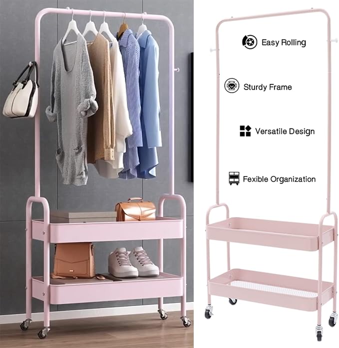 DYRABREST Simple Design 2-In 1 Garment Rack - Image 6