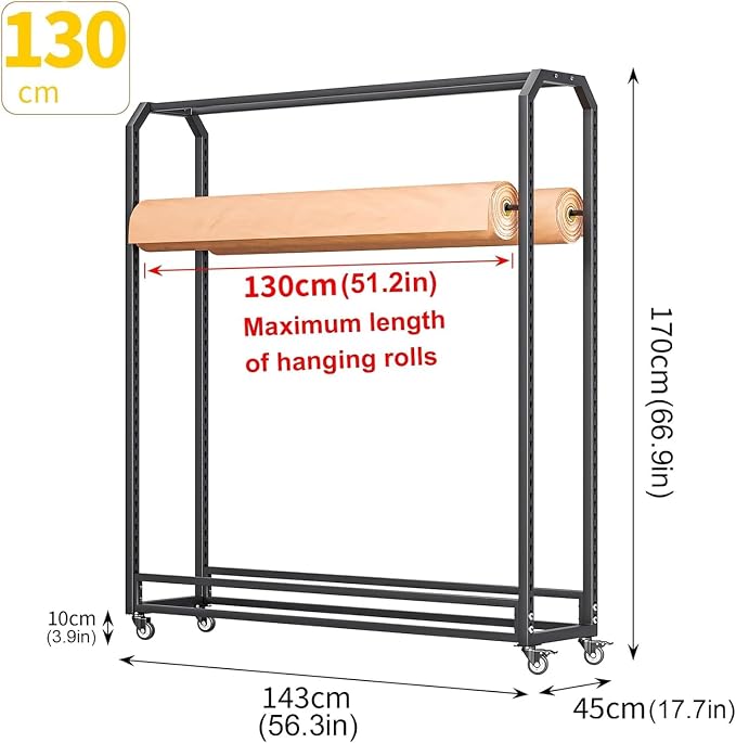Commercial Fabric Roll Storage Rack - Image 3