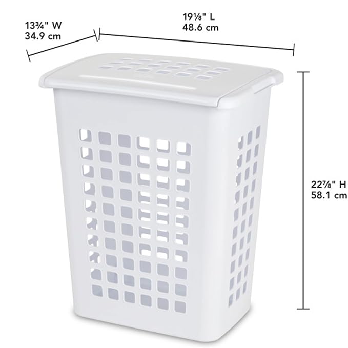 Sterilite Rectangular LiftTop Laundry Hamper - Image 2