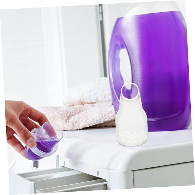 2-Pack Laundry Cup Holder Drip Tray Foldable Plastic Design Fabric Softener - Image 3