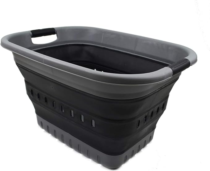 SAMMART 37L Collapsible Plastic Laundry Basket - Image 2