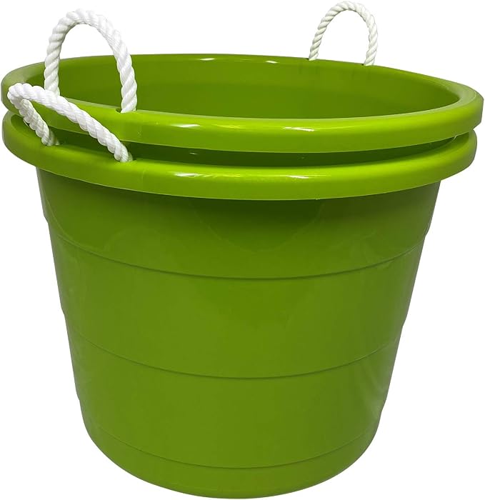 HOMZ 2-Pack Utility Tub, Large Plastic Storage Bucket - Image 4