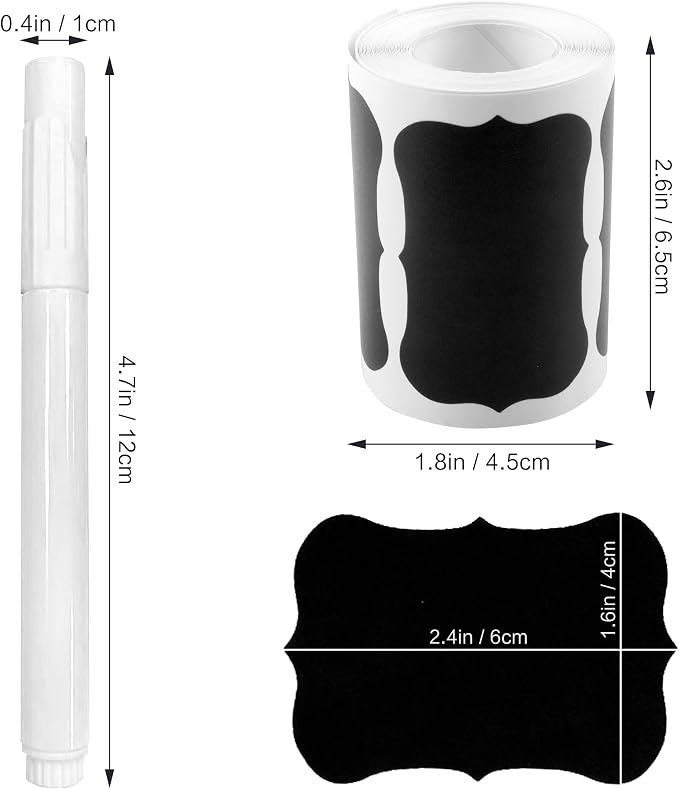 MUWOOB Chalkboard Labels, Kitchen Pantry Sticker Labels - Image 2