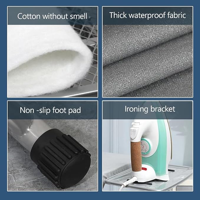 Deluxe Ironing Board with Heat-Resistant Cover & Thick Felt Pad, Foldable - Image 9